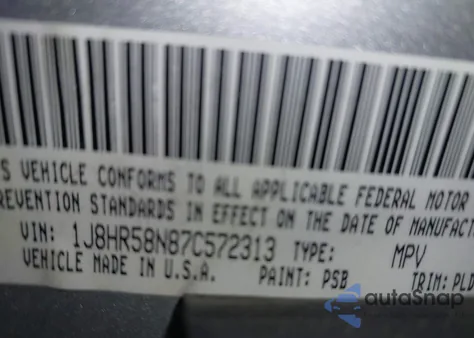 2007 Jeep Grand Cherokee Limited from USA, damaged, VIN 1J8HR58N87C572313